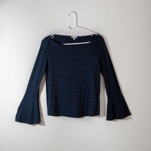 Splendid Striped Bell-Sleeve Top